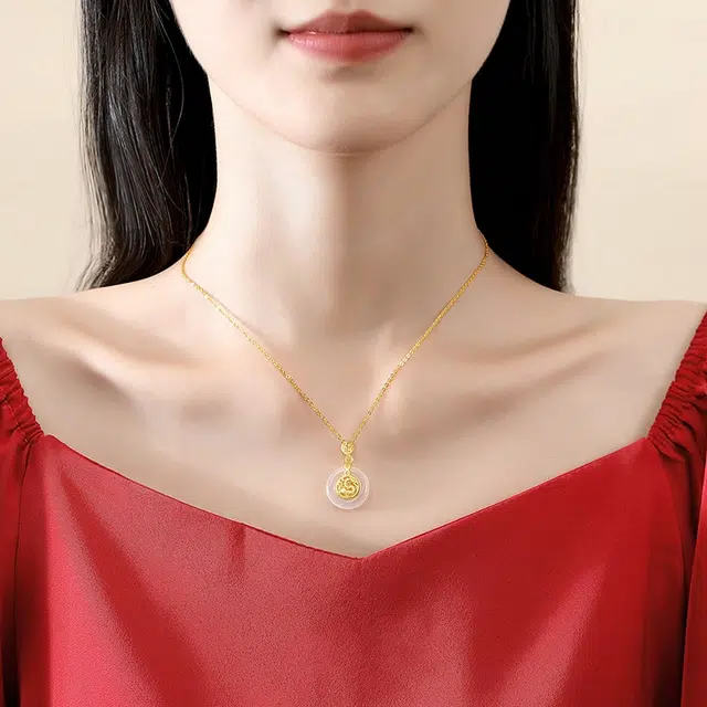 福润莱 十二生肖 精致轻奢温柔大气高级 玉髓 玉石项链 男女同款情侣款