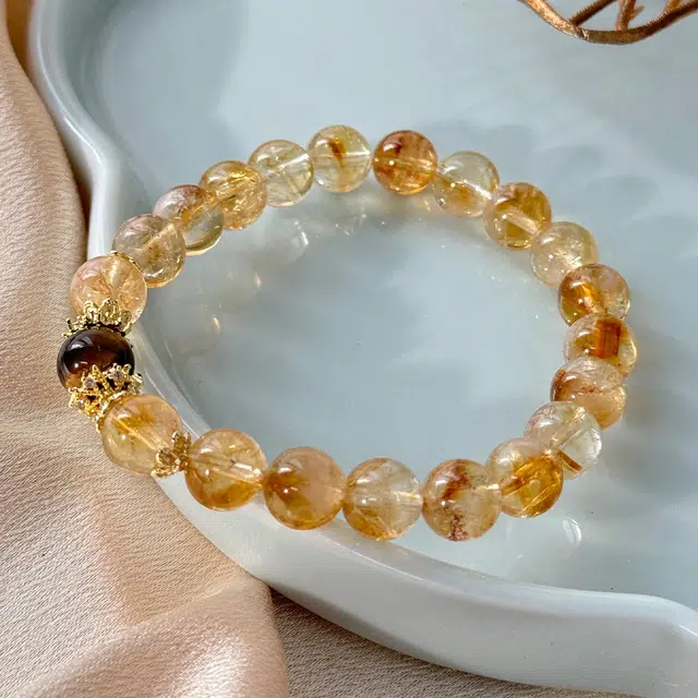 翠雅金楼 招财小霸王 八方来财财源滚滚暴富闪耀虎眼石转运珠手饰 复古国潮新中式金光璀璨时尚简约高级感#好运 水晶 手串 男女同款情侣款