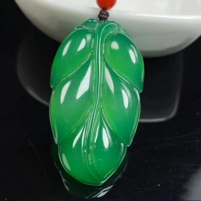 赐帛 新中式轻奢小众金枝玉叶 大业有成 玉髓 项链 男女同款情侣款
