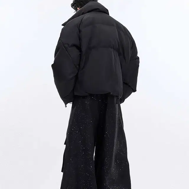 玉儿恋 美式嘻哈复古加厚假两件撞色拼接简约金属拉链面包保暖日常立领小众解构亮面设计感氛围感青少年痞帅棉服 男女同款