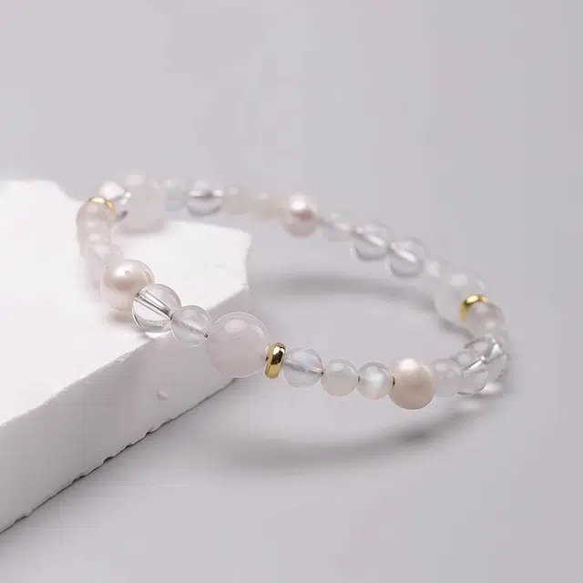 谧月珠宝 五行纳福转运 新中式国潮金木水火土多巴胺色系轻奢精致小众设计感高级百搭优雅必备好运 水晶 玉石手串 男女同款情侣款