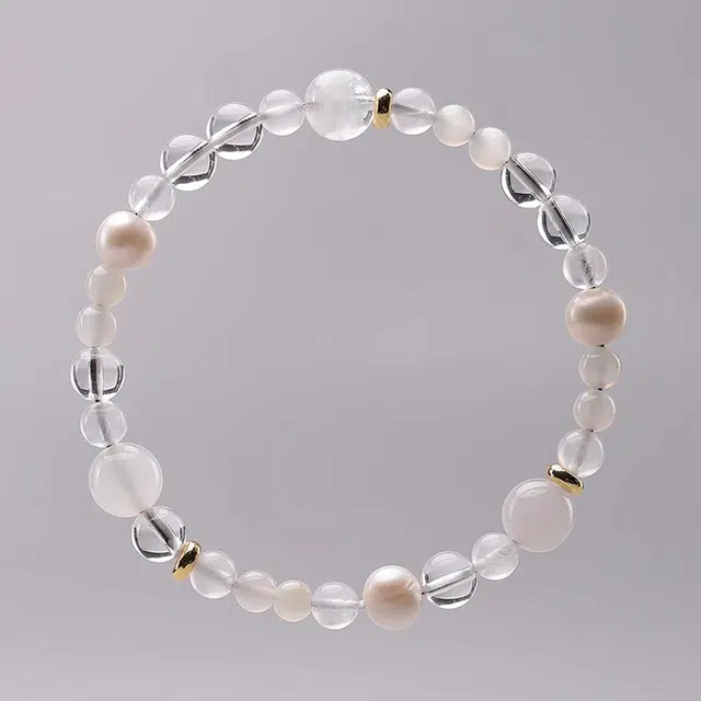 谧月珠宝 五行纳福转运 新中式国潮金木水火土多巴胺色系轻奢精致小众设计感高级百搭优雅必备好运 水晶 玉石手串 男女同款情侣款