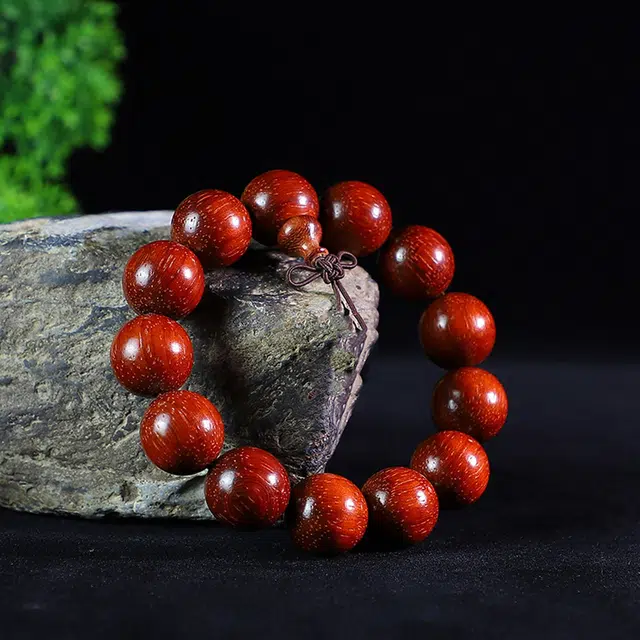 琢玉居 文玩佛珠 新中式复古风盘玩 招财纳福 单圈 #好运 考研上岸 红花梨 手串 男女同款情侣款