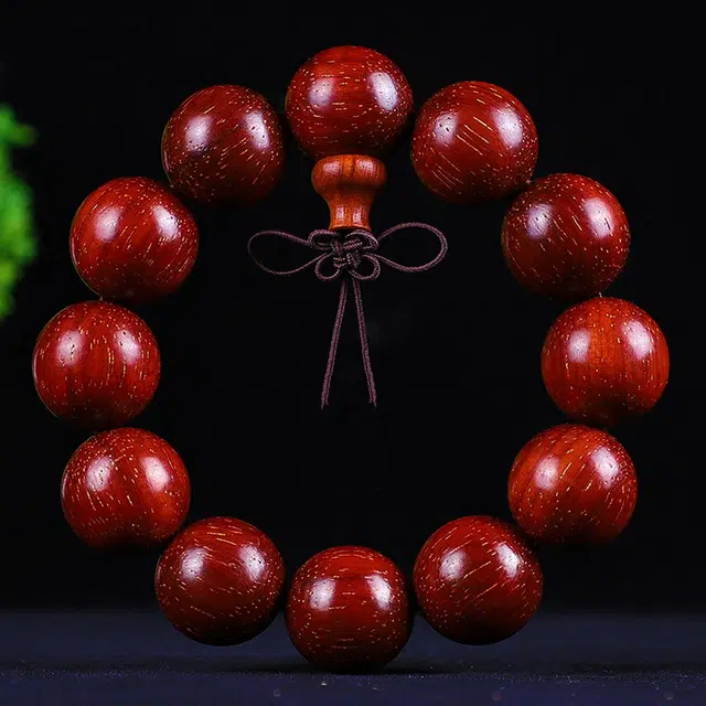 琢玉居 文玩佛珠 新中式复古风盘玩 招财纳福 单圈 #好运 考研上岸 红花梨 手串 男女同款情侣款