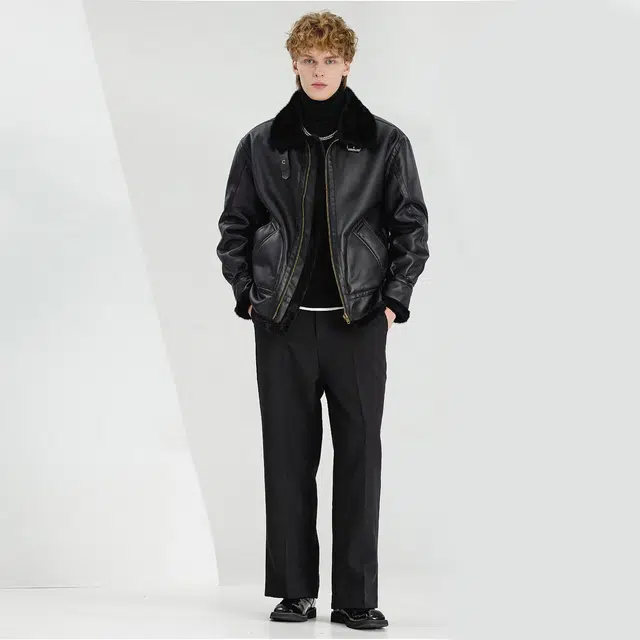 WILD LEADER Vintage Biker Jacket Khaki