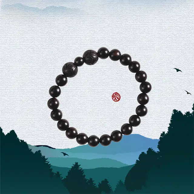 京华录 莲莲雕刻珠 国风本命年平安转运佛珠 中式汉服旗袍绕指柔念珠 考试考研上岸 学业有成提升考运#好运 黑檀 手串 男女同款情侣款