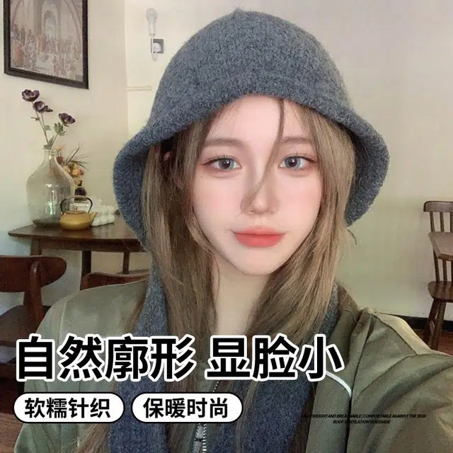 【软萌甜妹感】 南极人 巴拉克拉法帽子秋冬季保暖加厚针织帽护耳包头毛线帽围脖围巾一体 百搭 绒线帽 女款
