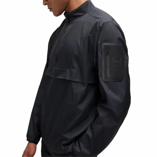 HUGO BOSS Water Repellent Regular-Fit Windbreaker In Ripstop Fabric