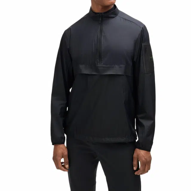 HUGO BOSS Water Repellent Regular-Fit Windbreaker In Ripstop Fabric