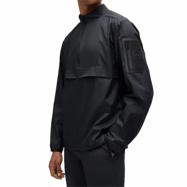 HUGO BOSS Water Repellent Regular-Fit Windbreaker In Ripstop Fabric