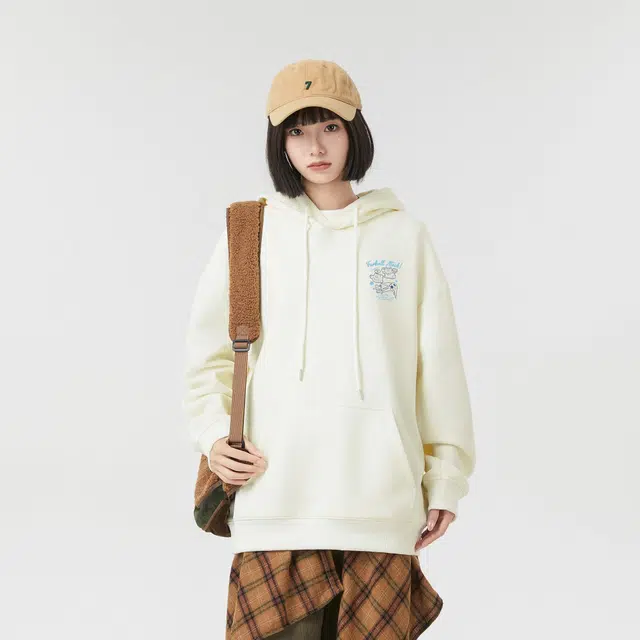 王者荣耀 阿古朵款趣味涂鸦印花宽松套头连帽卫衣 男女同款
