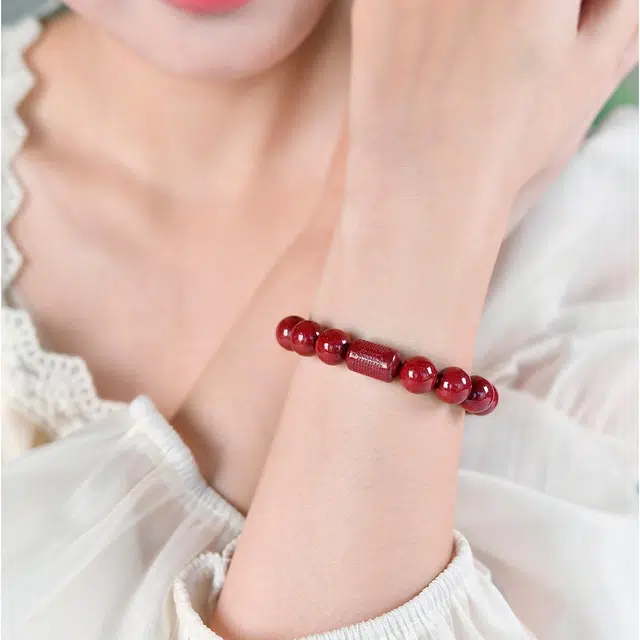 【安神定志】 灵菲 高含紫金砂般若心经 新中式招财转运吉祥饰品 本命年生日送礼#好运 再造辰砂朱砂 手串 男女同款情侣款