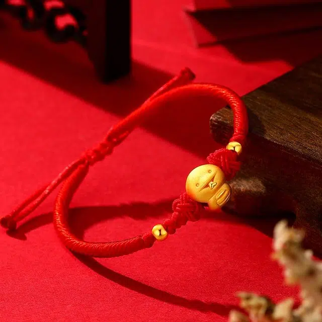 中国珠宝 生肖蛇手饰 福蛇相伴 好运相随 小众设计感 简约大方 时尚单品 日常百搭小巧精致显气质 足金 一口价 手链 女款