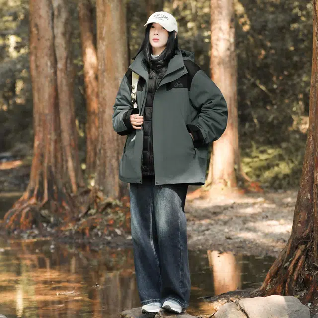 王者荣耀  鲁班七号星空梦想款 内搭蓬松加厚山系户外风防寒连帽开衫宽松百搭简约基础款  防水防风保暖冲锋衣 男女同款