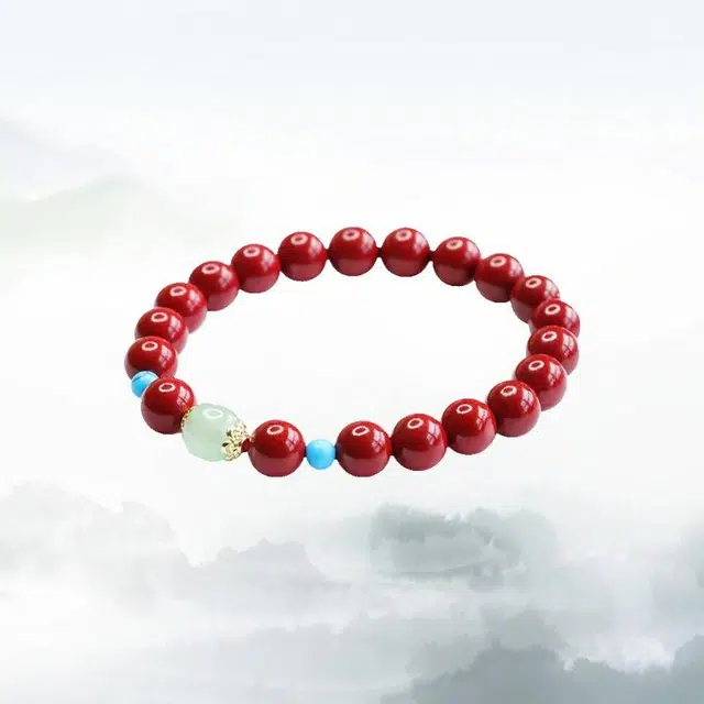 京华录 新中式路路通佛珠 国风招财纳福手持盘玩 朱事顺利 转运念珠#好运 朱砂 手串 男女同款情侣款