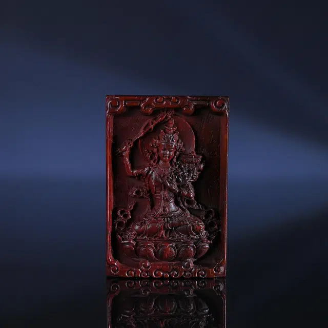 絮物 国风新中式印度招财纳福天下祥瑞八方来财装饰品工艺品 小叶紫檀 把件 男女同款情侣款