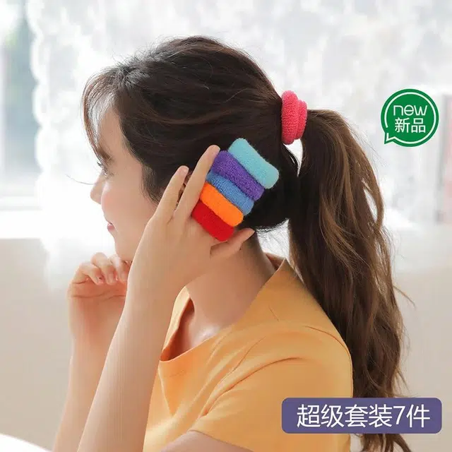 沂茹 韩式多巴胺减龄少女气质高弹力不伤发不勒发 布艺 发圈 女款
