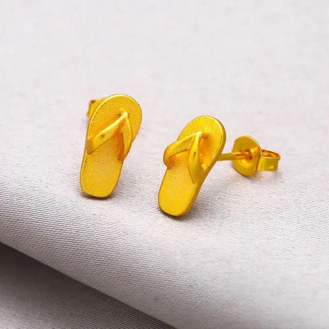 尚银福 人字拖/小爱心/四叶草/繁花结 百搭简约气质轻奢高级感时尚通勤精致 好运 合金 耳钉 女款