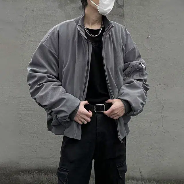 玉儿恋 美式机车服飞行员服街头风撞色设计潮流棉服 男女同款
