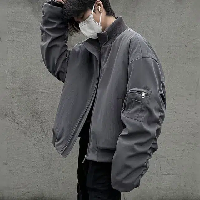 玉儿恋 美式机车服飞行员服街头风撞色设计潮流棉服 男女同款