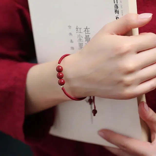 【普陀山官方已祝福】 普陀山文创 本命年诸事顺利手工编织红绳转运珠时来运转龙年手绳 礼盒 朱砂 手链 男女同款情侣款