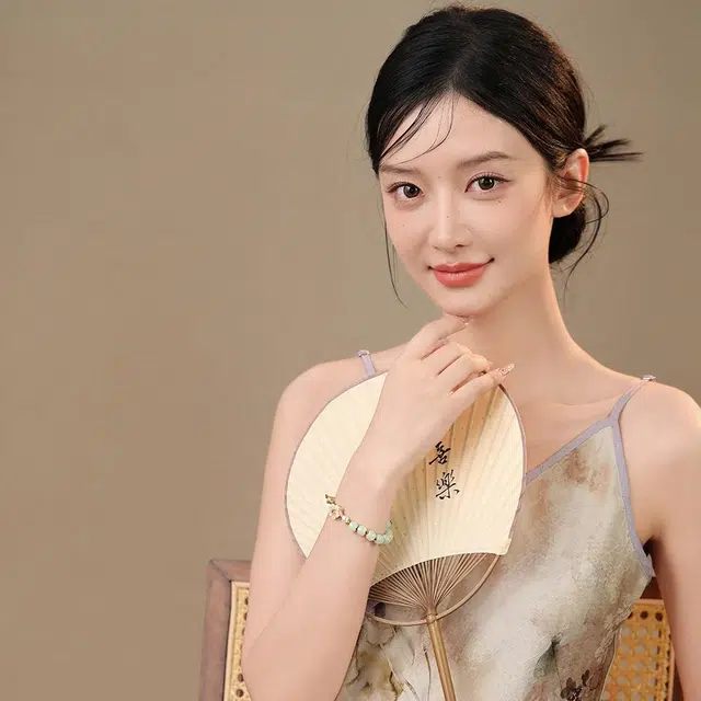 【普陀山官方已祝福】 普陀山文创 桃你欢喜编织手绳转运珠平安牌招桃花纳福 礼盒装 合金 手链 女款
