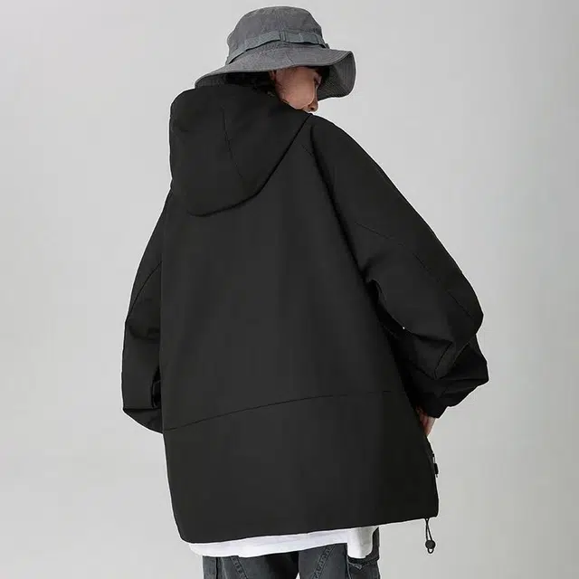 雅鹿  山系户外防风防水连帽外套单层拉链设计城市机能风登山徒步百搭休闲 冲锋衣 男女同款