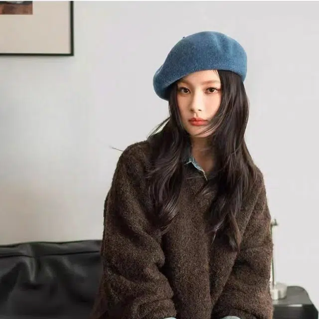 尚先生 好品质经典时尚款画家大头围加深版 羊毛 贝雷帽 女款