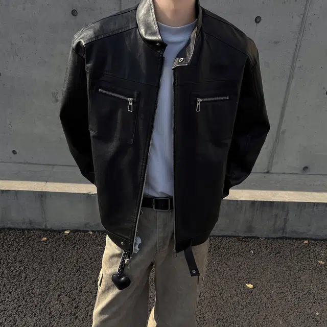 美式街头复古韩版休闲宽松潮牌外套皮衣 男女同款