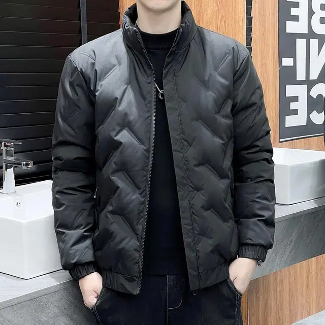 雅鹿 立领休闲保暖舒适简约商务通勤纯色休闲时尚百搭夹克外套 男款
