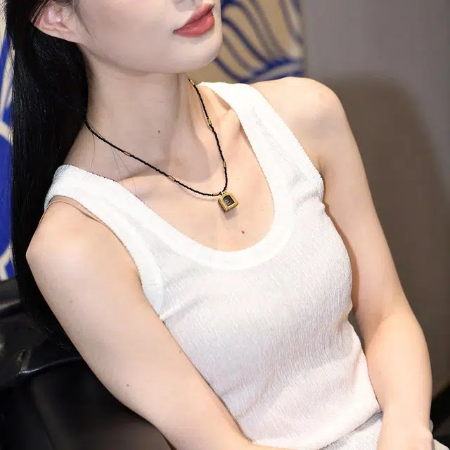 喃呢 藏传黄财神小佛牌手工吉祥平安百搭万事顺意招财转运 铜合金 项链 男女同款情侣款