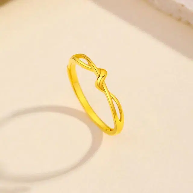 周百福 莫比乌斯 永恒承诺 轻奢浪漫温柔百搭简约 法式浪漫  甜蜜饰爱 足金 一口价 戒指 男女同款情侣款