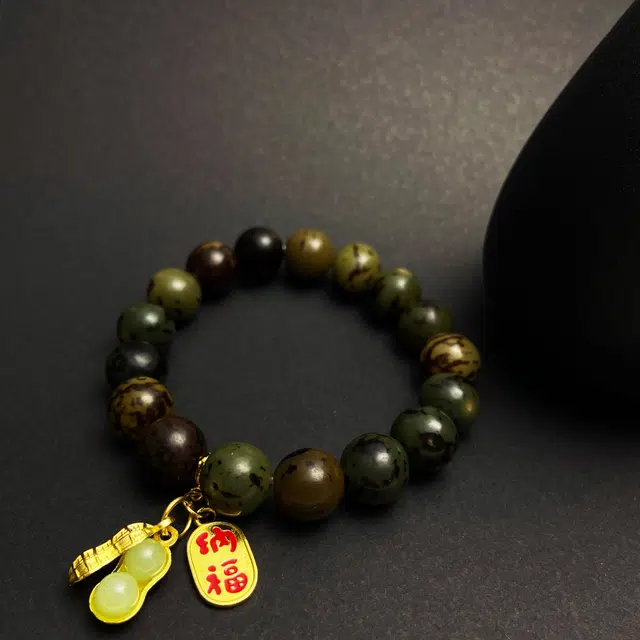 耳玺 轻奢纳福新中式小众国风单圈森系转运珠 菩提根 手串 男女同款情侣款
