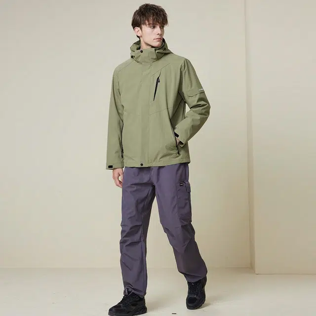 红豆 可单穿内胆三合一户外山系徒步登山保暖羽绒服 男款