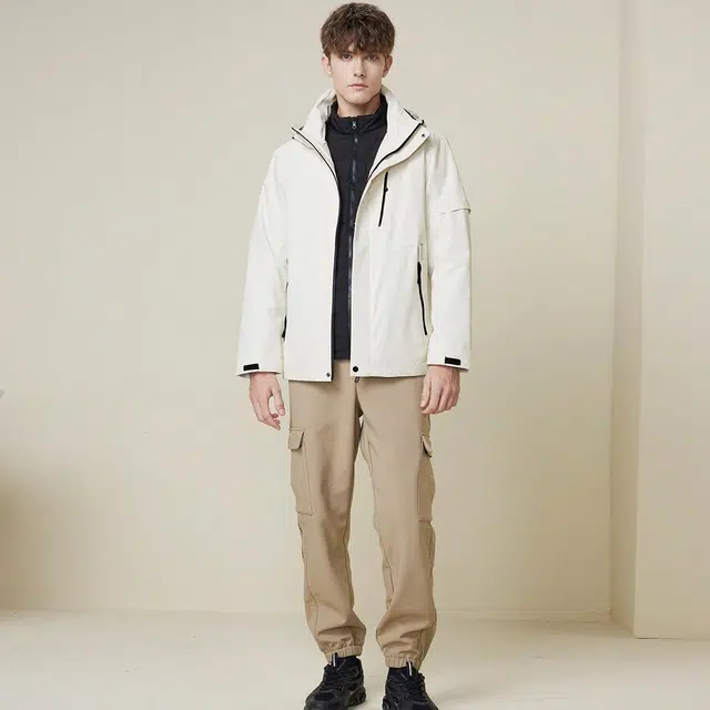 红豆 可单穿内胆三合一户外山系徒步登山保暖羽绒服 男款