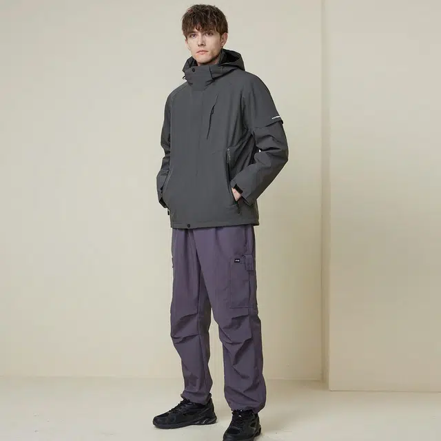红豆 可单穿内胆三合一户外山系徒步登山保暖羽绒服 男款