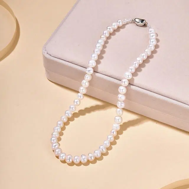 贝诗珠宝 经典妈妈链套装气质珠光宝气母亲三件套精致礼品 淡水珍珠 项链 女款 首饰礼盒可选