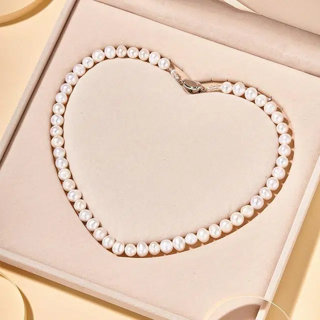 贝诗珠宝 经典妈妈链套装气质珠光宝气母亲三件套精致礼品 淡水珍珠 项链 女款 首饰礼盒可选