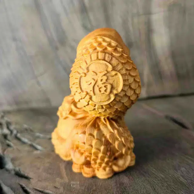 檀欣 聚财蛇 本命年 雕刻十二生肖福蛇文玩转运木质品#好运 平安纳福 创意家居办公室卧室客厅装饰品 崖柏 木作摆件 男女同款情侣款