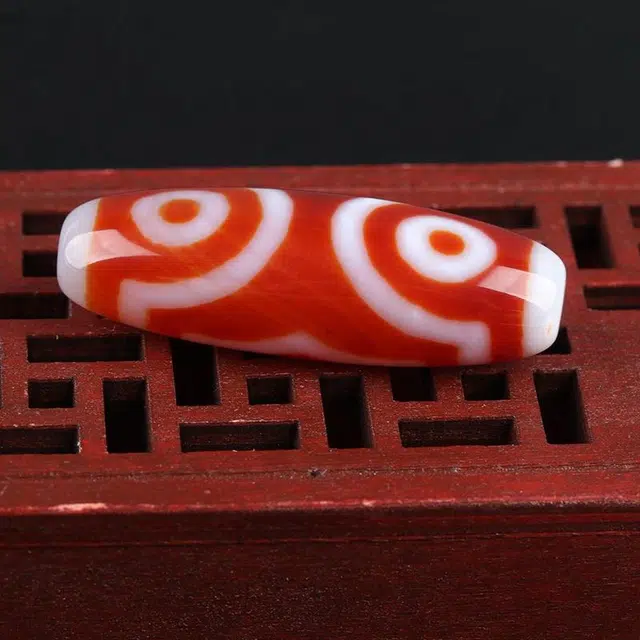 魄思澜 西藏圣物高油包浆细腻油润 红肉老三眼天珠转运招财纳福#好运礼 物 玛瑙 玉石项链 男女同款情侣款