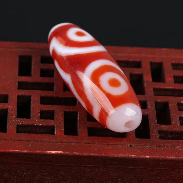魄思澜 西藏圣物高油包浆细腻油润 红肉老三眼天珠转运招财纳福#好运礼 物 玛瑙 玉石项链 男女同款情侣款