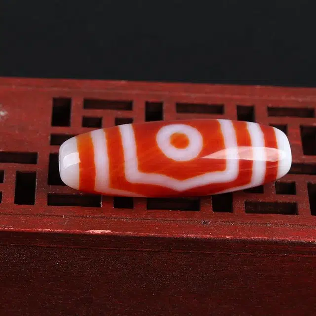 魄思澜 西藏圣物高油包浆细腻油润 红肉老三眼天珠转运招财纳福#好运礼 物 玛瑙 玉石项链 男女同款情侣款