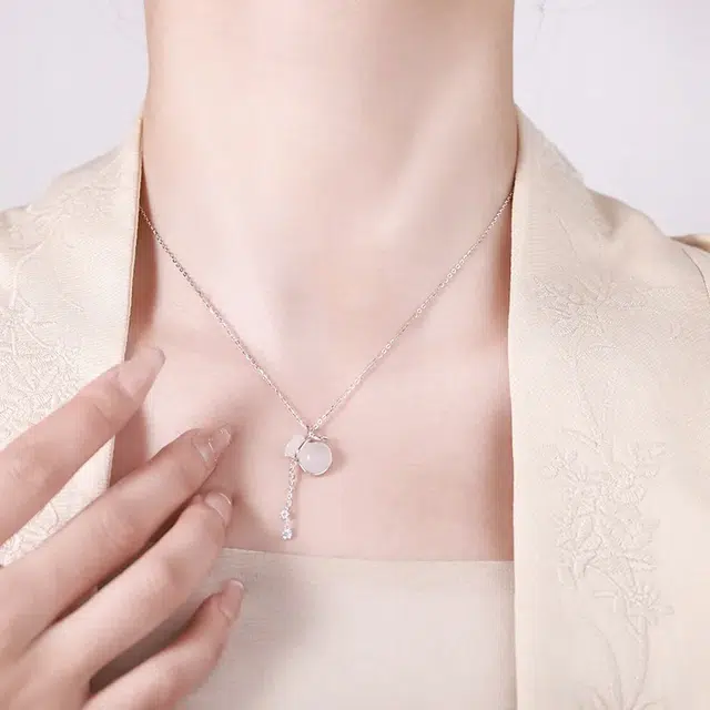 金至福 福禄生 简约时尚轻奢优雅高级风小众百搭 玉髓 项链 女款