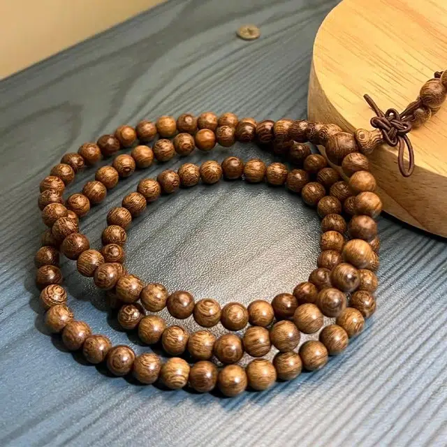 【高品质】 雅谷 上岸招财转运 平安吉祥 如意佛珠 新中式小众设计转运珠念珠 木 手串 男女同款情侣款 金丝檀木