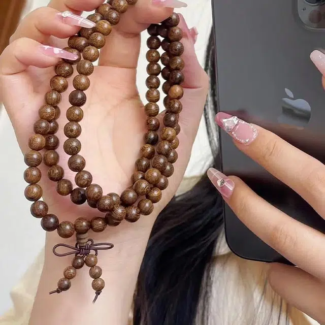 【高品质】 雅谷 上岸招财转运 平安吉祥 如意佛珠 新中式小众设计转运珠念珠 木 手串 男女同款情侣款 金丝檀木