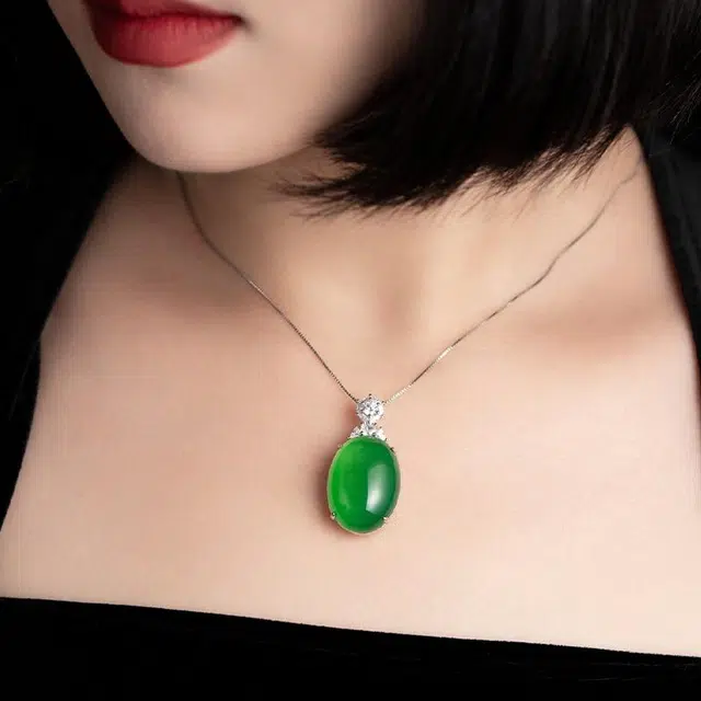 缘钰祥 原创设计高级感气质百搭新中式轻奢锁骨链 玉髓 项链 男女同款情侣款