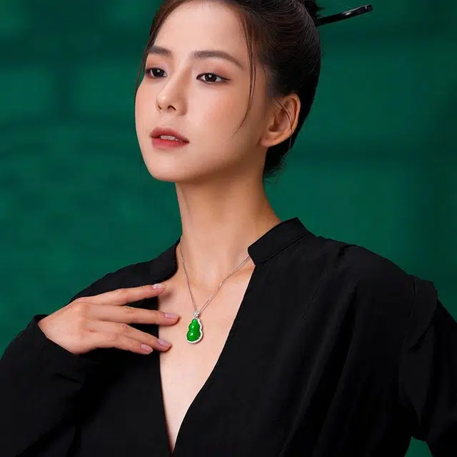 缘钰祥 新中式国风 葫芦高级感气质百搭原创设计锁骨链 玉髓 项链 男女同款情侣款