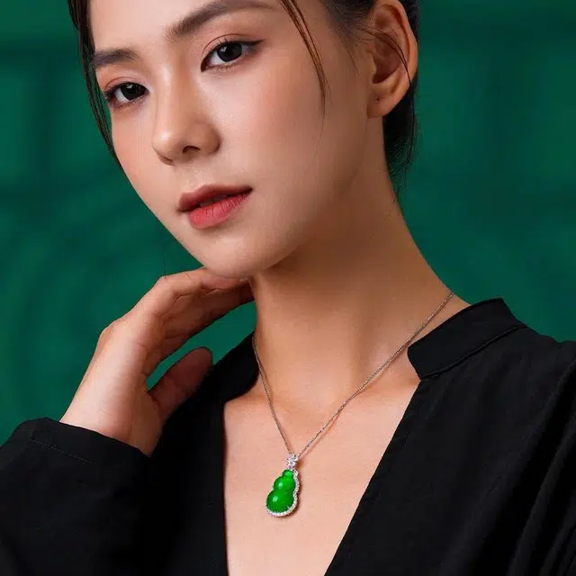缘钰祥 新中式国风 葫芦高级感气质百搭原创设计锁骨链 玉髓 项链 男女同款情侣款