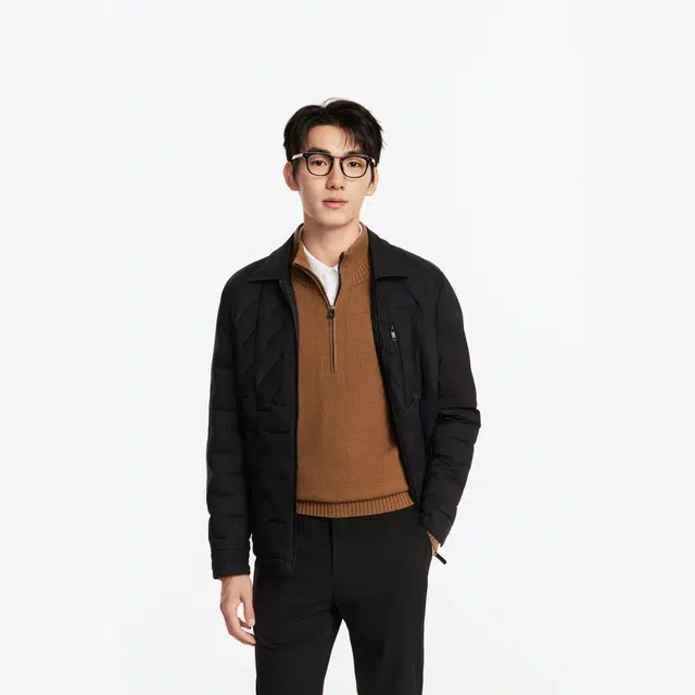 九牧王男裤专家 保暖舒适精致时尚羽绒服 男款