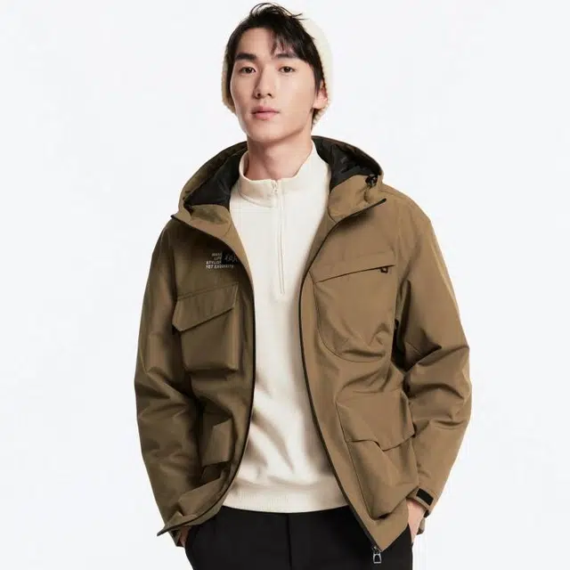 九牧王男裤专家 时尚连帽舒适羽绒服 男款